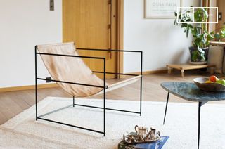 Casperünd Hängesessel aus Leder