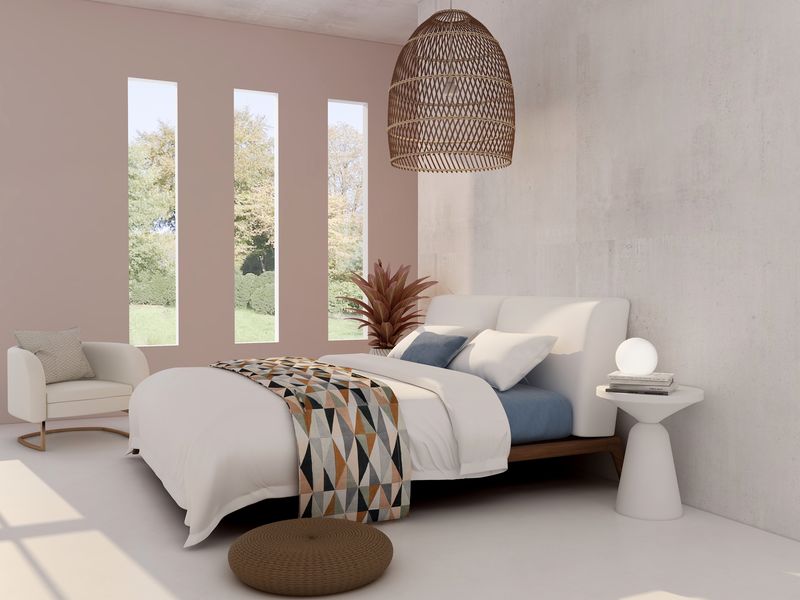 Ein minimalistisches Schlafzimmer