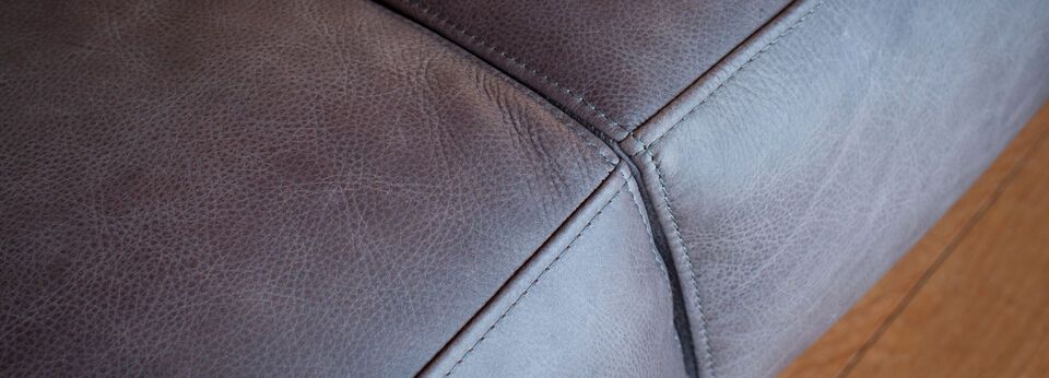 Sitzfläche Ledersofa Almond Grau
