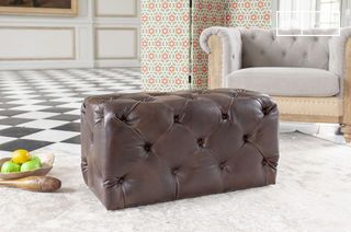 Lederpuff Dark Chesterfield