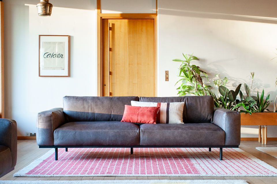 Ein bequemes Sofa mit harmonischem Design