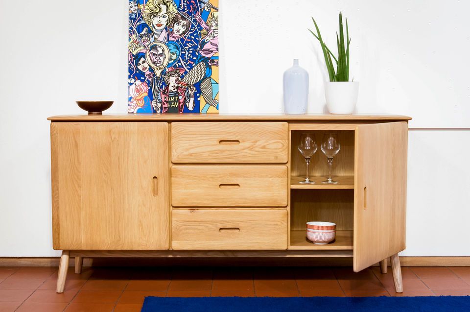 Sideboard aus Eichenholz Kadrell