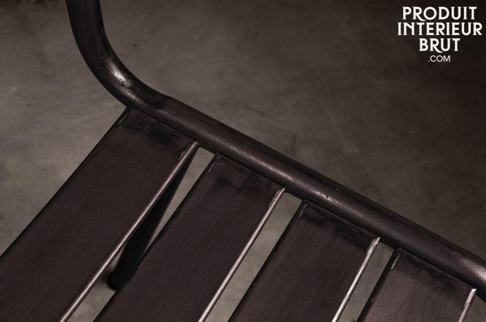 Stuhl Pretty aus Metal in dunkel lackiert - 1